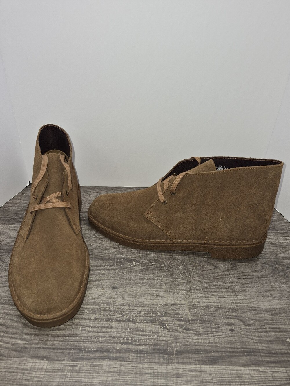 Clarks Desert Boots Men Sz 11 M Cola Suede Charles Stead Casual Chukka Boot New